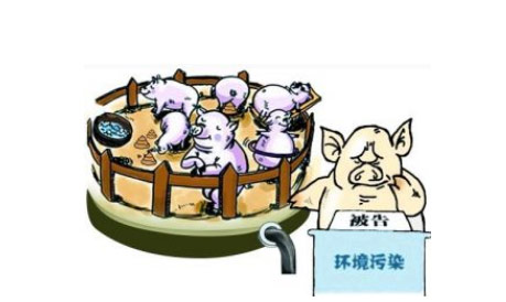 圖為養豬場(chǎng)污染環(huán)境漫畫(huà)圖