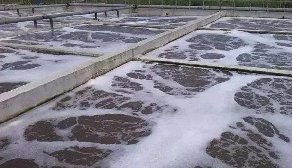 圖為曝氣池起泡場(chǎng)景圖